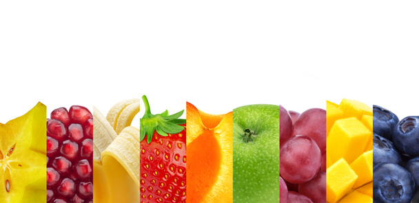 Baner con frutas y bayas - Foto, imagen