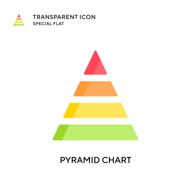 Εικονίδιο διανυσματικού χάρτη πυραμίδας. Επίπεδη απεικόνιση στυλ. Διανυσματικό EPS 10. - Διάνυσμα, εικόνα