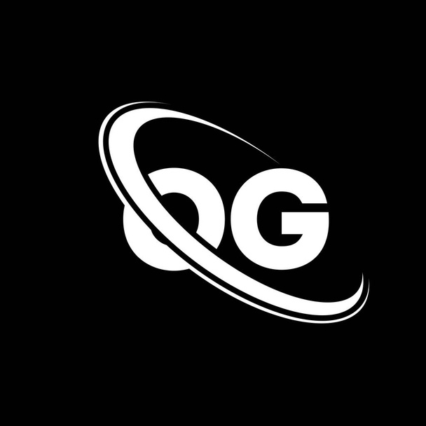 OG logo. O G design. White OG letter. OG/O G letter logo design. Initial letter OG linked circle uppercase monogram logo.	 - Διάνυσμα, εικόνα