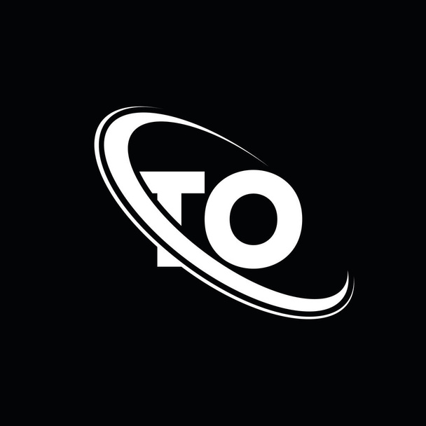 TO logo. T O design. White TO letter. TO/T O letter logo design. Initial letter TO linked circle uppercase monogram logo.	 - Διάνυσμα, εικόνα