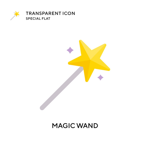 Magic wand vector icon. Flat style illustration. EPS 10 vector. - Vector, Image