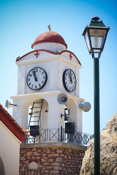 Agios Nikolaos-Kirche und Uhrturm, Skiathos Griechenland - Foto, Bild