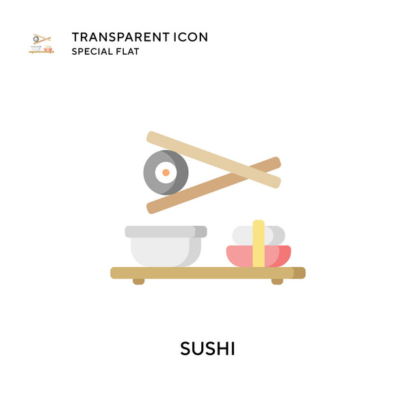 Sushi vektorová ikona. Ilustrace plochého stylu. EPS 10 vektor. - Vektor, obrázek