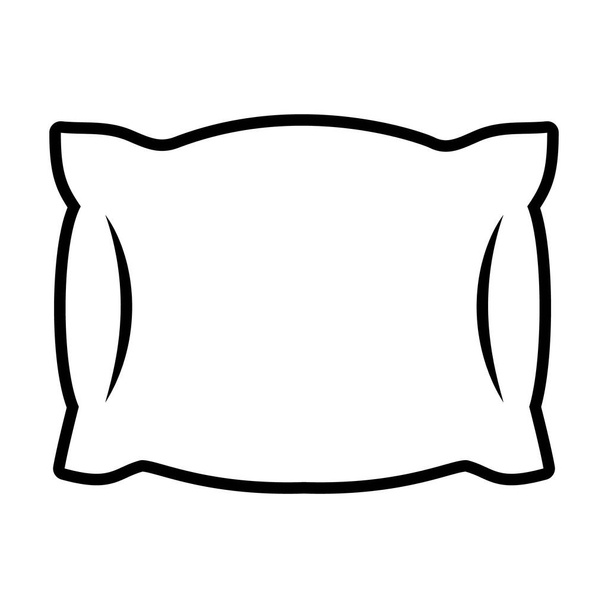 иконка подушки, стиль линии - Вектор,изображение
