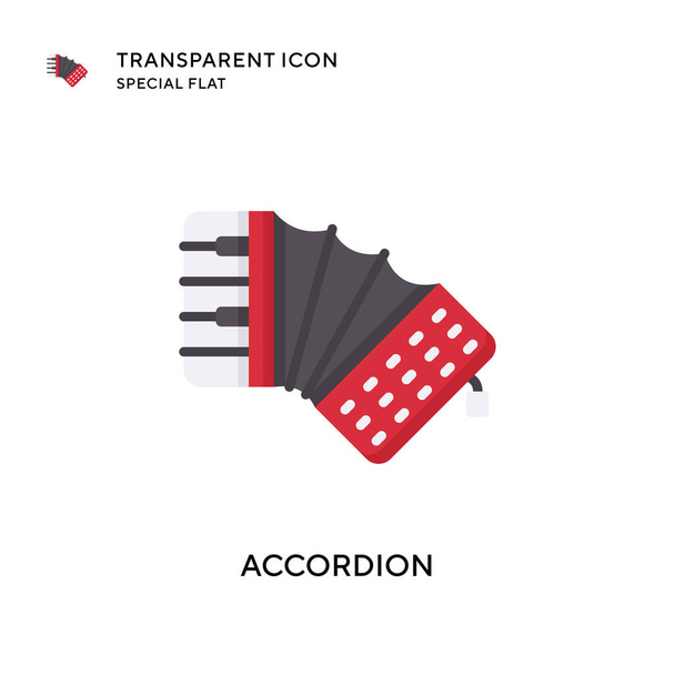 Accordion vector icon. Flat style illustration. EPS 10 vector. - Vector, Image