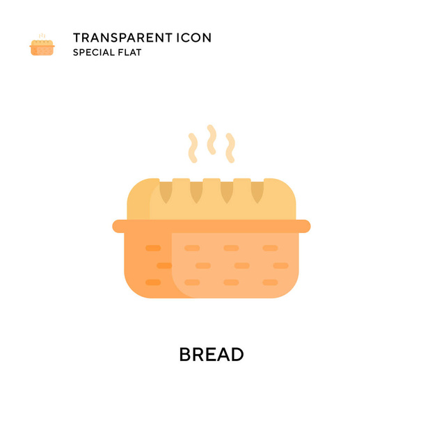 Bread vector icon. Flat style illustration. EPS 10 vector. - Vector, Image