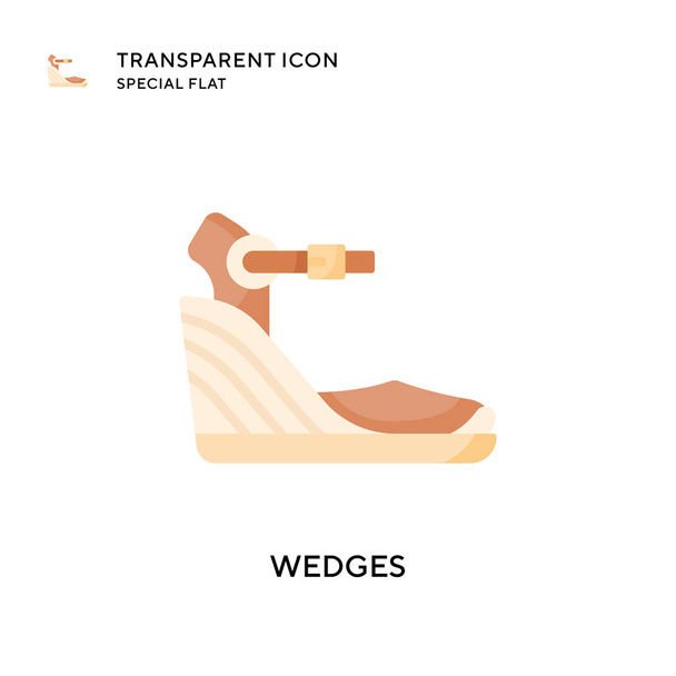 Wedges vector icon. Flat style illustration. EPS 10 vector. - Vector, Image