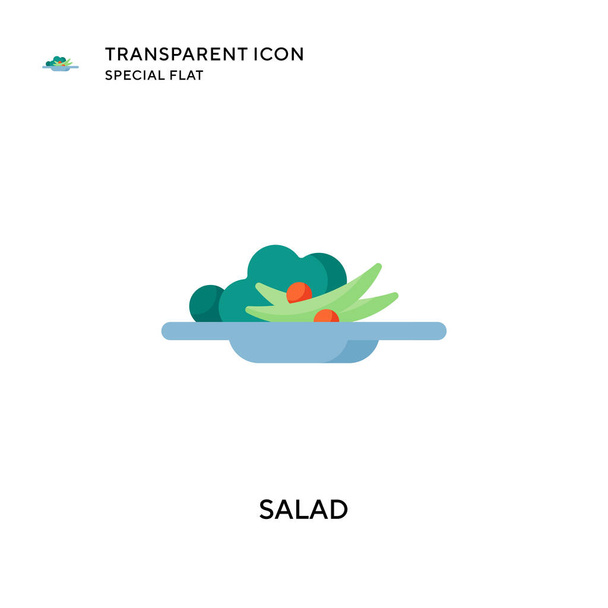 Icona vettoriale dell'insalata. Illustrazione in stile piatto. Vettore EPS 10. - Vettoriali, immagini