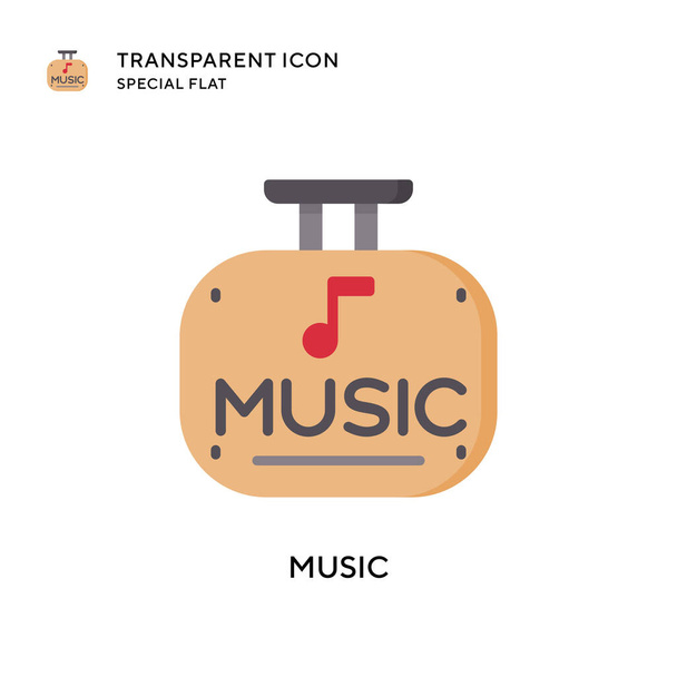 Music vector icon. Flat style illustration. EPS 10 vector. - Vector, Image
