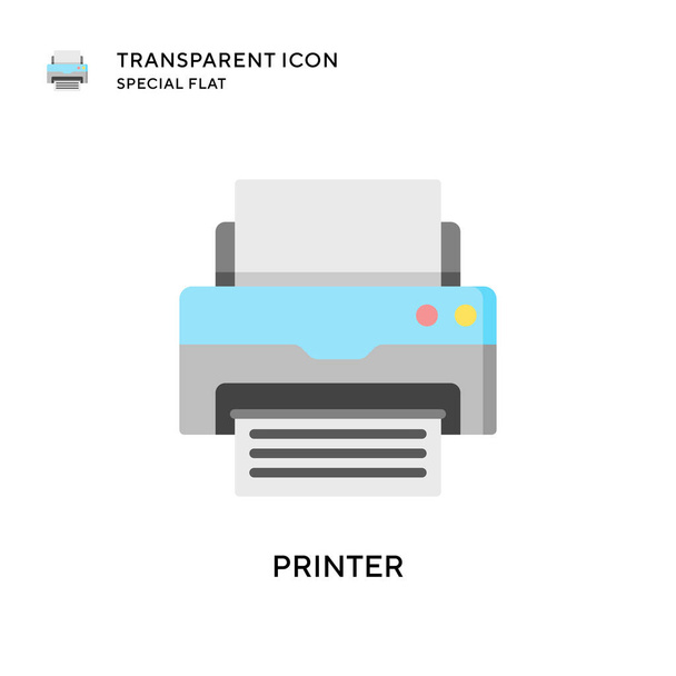 Printer vector icoon. Platte stijl illustratie. EPS 10-vector. - Vector, afbeelding