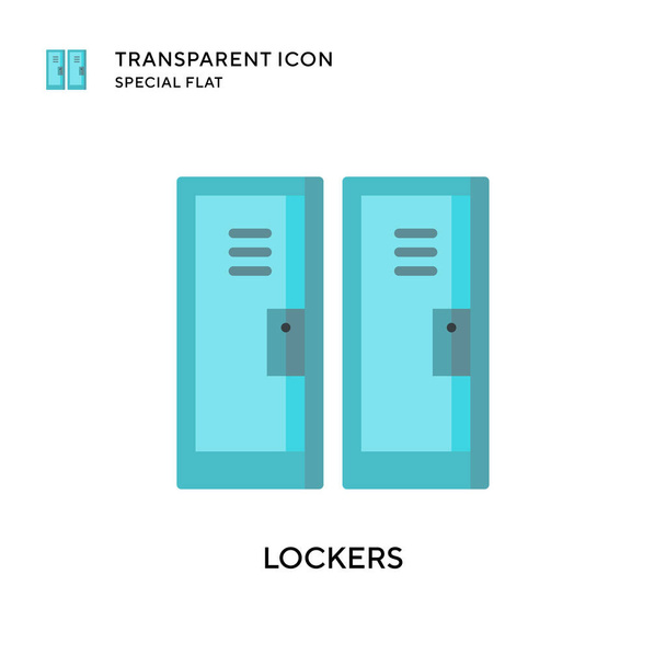 Lockers vector icon. Flat style illustration. EPS 10 vector. - Vector, Image