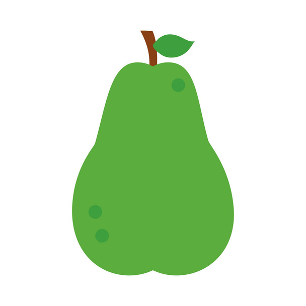 ícone de fruta de pêra, estilo plano - Vetor, Imagem