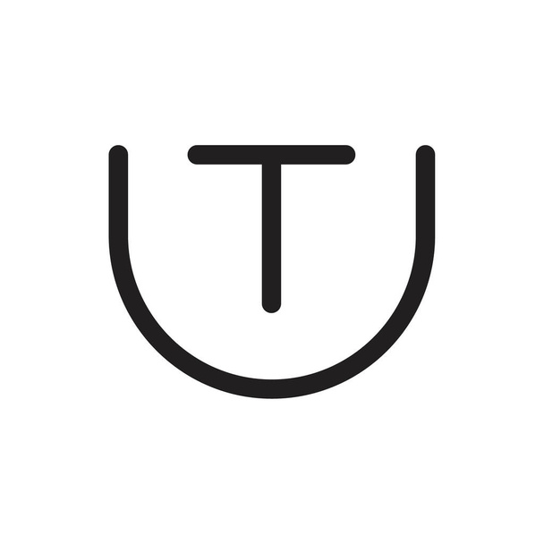 UT letra logotipo design vetor - Vetor, Imagem