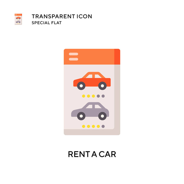 Rent a car vector icon. Flat style illustration. EPS 10 vector. - Vector, Image
