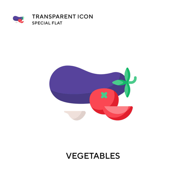 Vegetables vector icon. Flat style illustration. EPS 10 vector. - Vector, Image