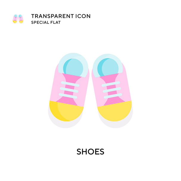 Shoes vector icon. Flat style illustration. EPS 10 vector. - Vector, Image