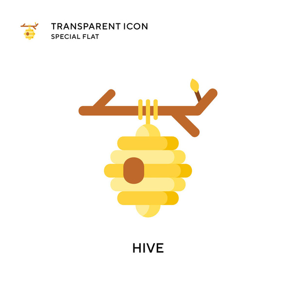 Hive vector icon. Flat style illustration. EPS 10 vector. - Vector, Image