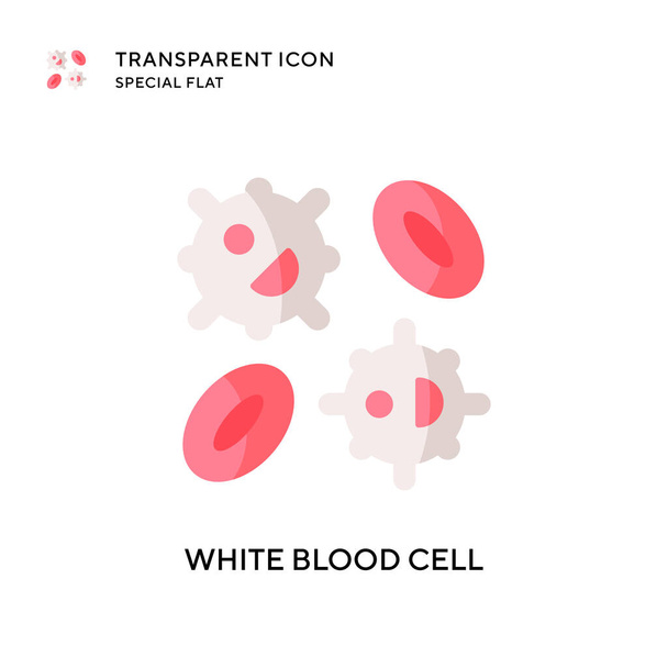 Векторна піктограма білих кров'яних клітин. Ілюстрація плоского стилю. вектор EPS 10
. - Вектор, зображення
