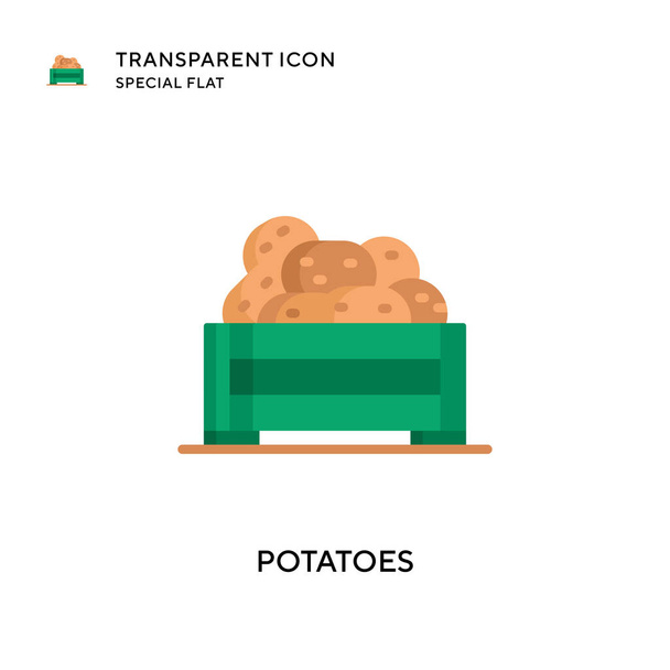 Icône vectorielle pommes de terre. Illustration style plat. Vecteur EPS 10. - Vecteur, image