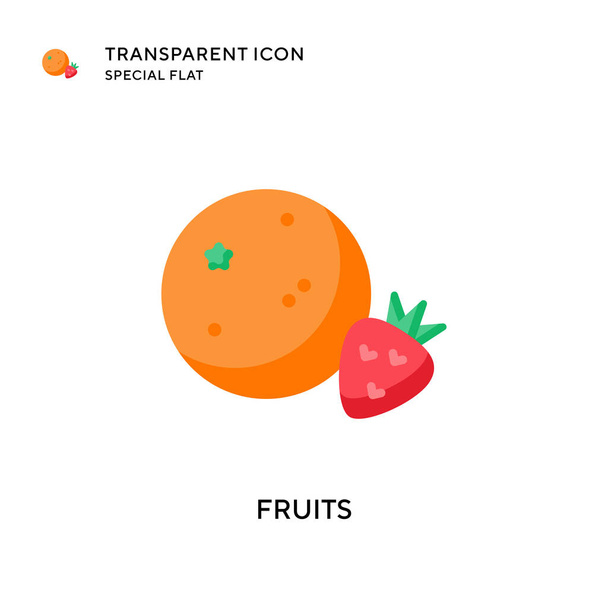 Icône vectorielle de fruits. Illustration style plat. Vecteur EPS 10. - Vecteur, image