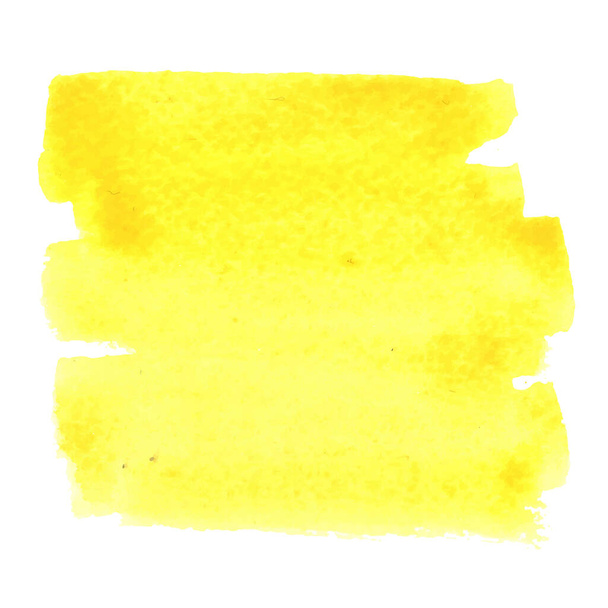 Absztrakt sárga ecset stroke terület akvarell kézfestés banner dekoráció - Vektor, kép