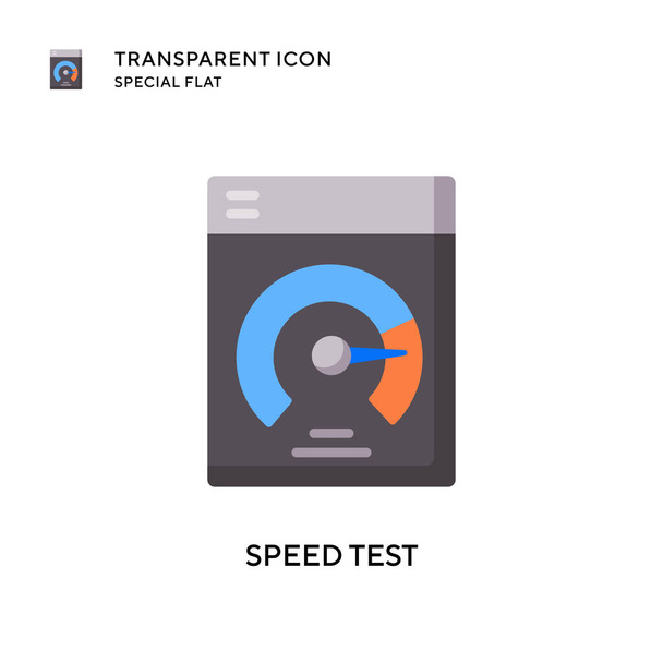 Speed test vector icon. Flat style illustration. EPS 10 vector. - Vector, Image