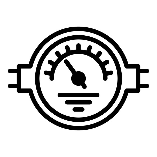 Manometer control icon, outline style - Vektor, kép