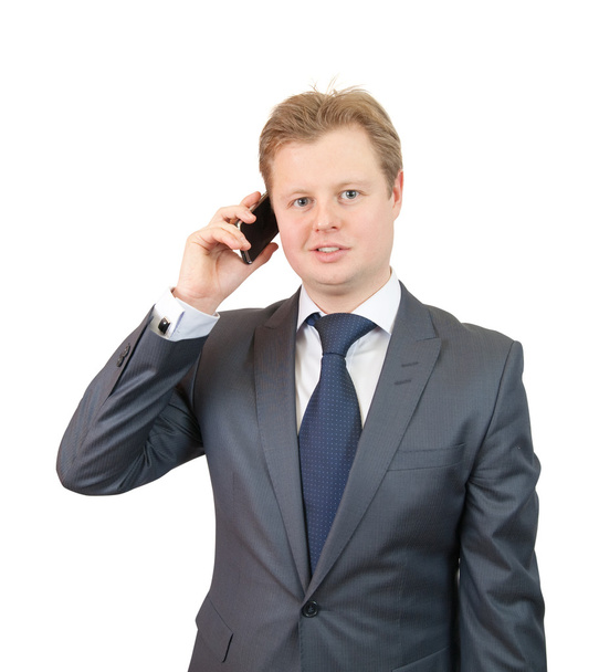 Businessman speaking by mobile - Foto, Bild