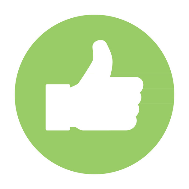 Thumb up icon, like finger vector illustration sign, business social web button . - Vector, Image