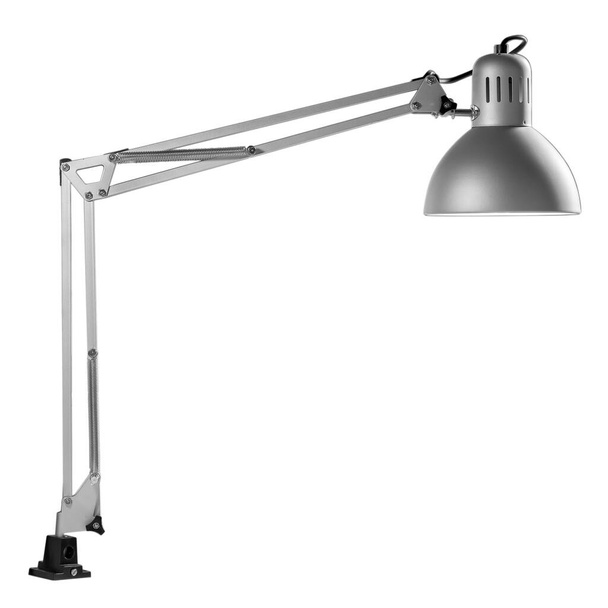 grey  desk lamp isolated on white - Fotó, kép