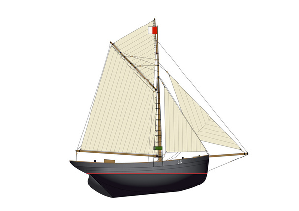 Бристольская лоцманская яхта
 - Вектор,изображение