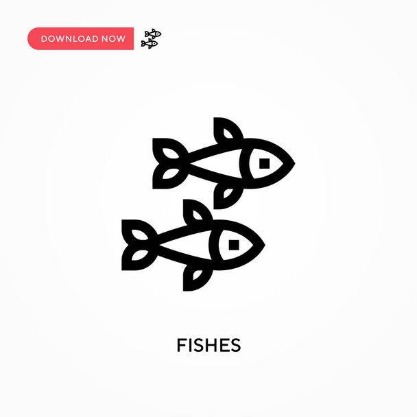 Ryby Jednoduchá vektorová ikona. Moderní, jednoduchá plochá vektorová ilustrace pro webové stránky nebo mobilní aplikace - Vektor, obrázek