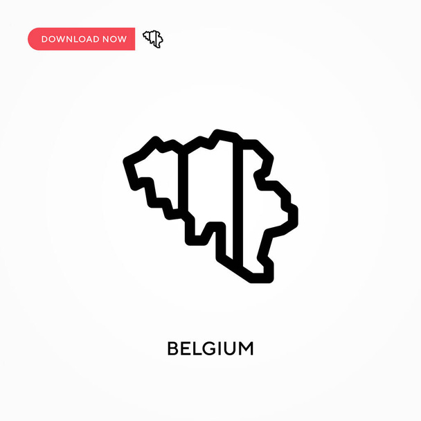 Belgium Egyszerű vektor ikon. Modern, egyszerű lapos vektor illusztráció weboldalhoz vagy mobil alkalmazáshoz - Vektor, kép