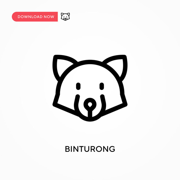 Binturong Einfaches Vektor-Symbol. Moderne, einfache flache Vektordarstellung für Website oder mobile App - Vektor, Bild