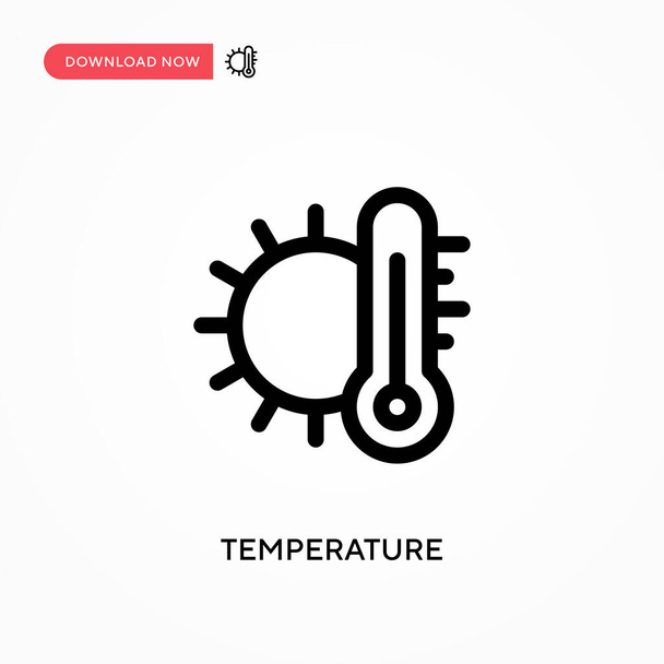 温度シンプルなベクトルアイコン。ウェブサイトやモバイルアプリのための現代的でシンプルなフラットベクトルイラスト - ベクター画像