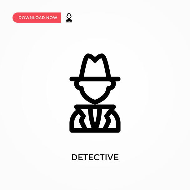 Detective Icona vettoriale semplice. Moderna, semplice illustrazione vettoriale piatta per sito web o app mobile - Vettoriali, immagini