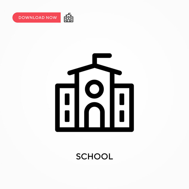 School Eenvoudige vector icoon. Moderne, eenvoudige platte vectorillustratie voor website of mobiele app - Vector, afbeelding