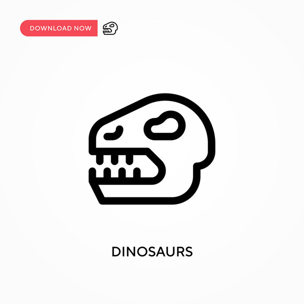 Dinosaurussen Eenvoudige vector icoon. Moderne, eenvoudige platte vectorillustratie voor website of mobiele app - Vector, afbeelding