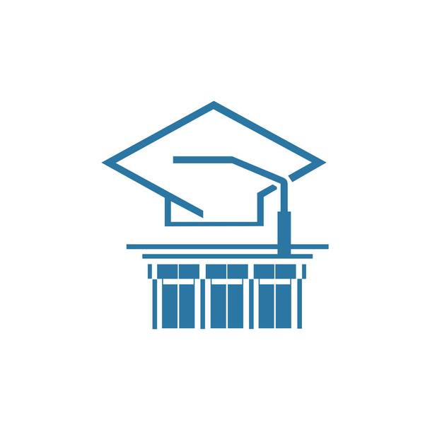 Logo edukacji, ikona wektora edukacji cap, projekt szablonu logo uczelni - Wektor, obraz