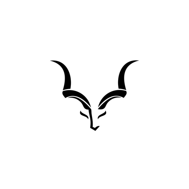 鹿の頭のロゴデザイン。白地に隔離された. - ベクター画像