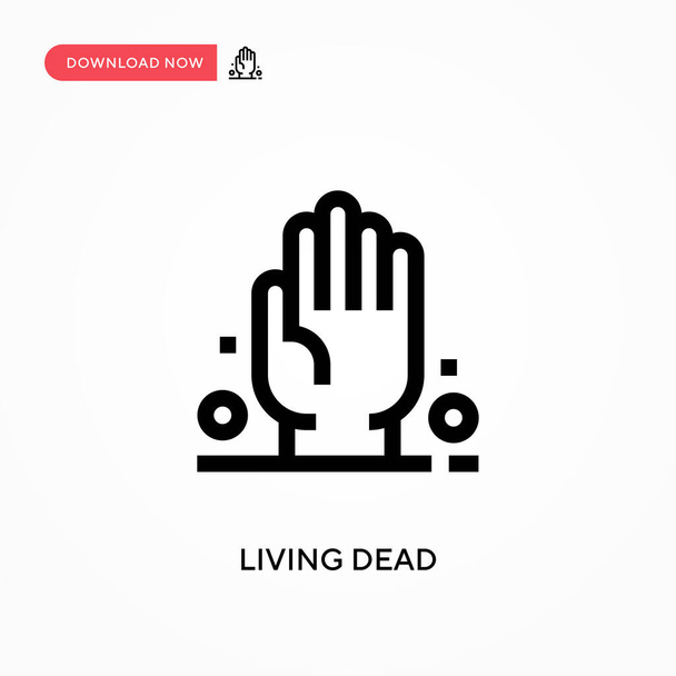 Ζωντανό νεκρό Απλό διανυσματικό εικονίδιο. Σύγχρονη, απλή επίπεδη διανυσματική απεικόνιση για web site ή mobile app - Διάνυσμα, εικόνα