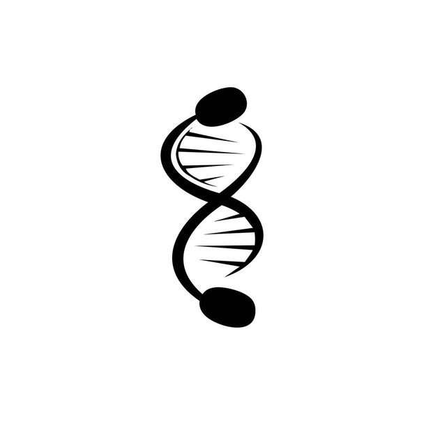 Ikona logo wektora DNA. znak genetyczny. Gene życia lub projekt molekuły. Ilustracja koncepcji biologii. Ilustracja wektora na białym tle. - Wektor, obraz