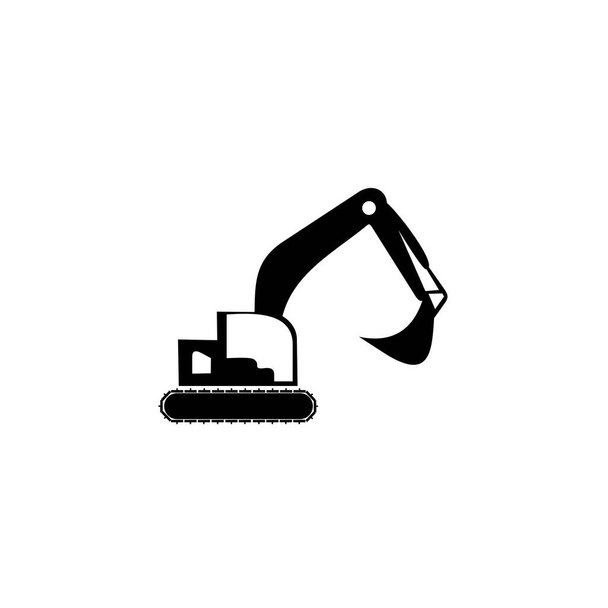 Vector excavator heavy equipment template for construction companies, complete concept icon excavator icons in a modern style, illustration for the UI design of your mobile web logo application. - Vector, Image