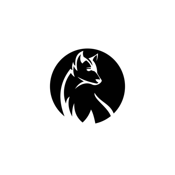 вектор дизайна логотипа волка абстрактный современный, изолированный на белом фоне. - Вектор,изображение