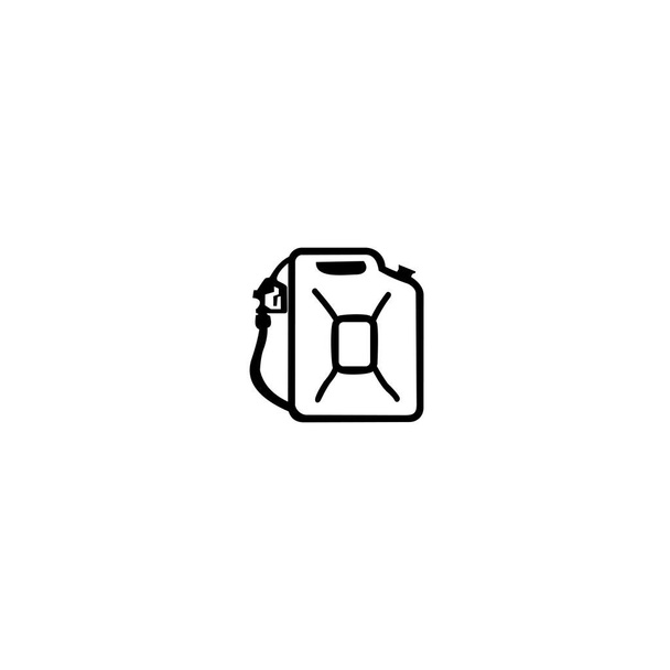 Bote de aceite. símbolo del contenedor de aceite, signo de combustible. símbolo de gasolina - Vector, imagen