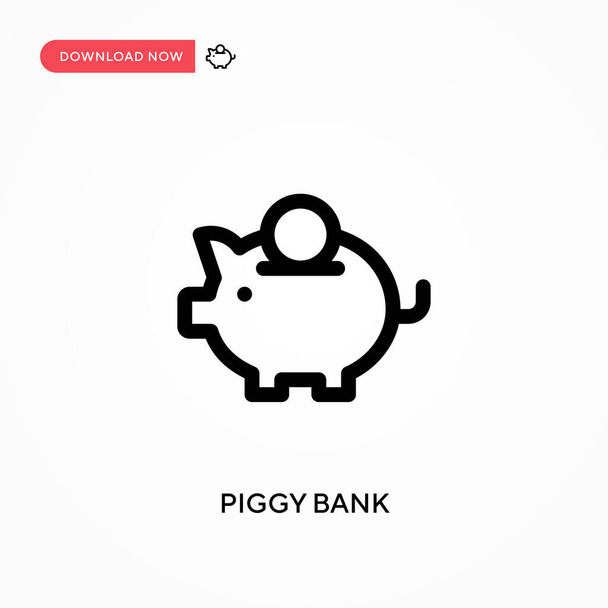 Piggy bank Jednoduchá vektorová ikona. Moderní, jednoduchá plochá vektorová ilustrace pro webové stránky nebo mobilní aplikace - Vektor, obrázek