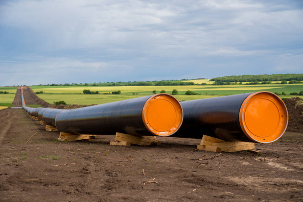 Gázszállító csővezeték építése - Fotó, kép