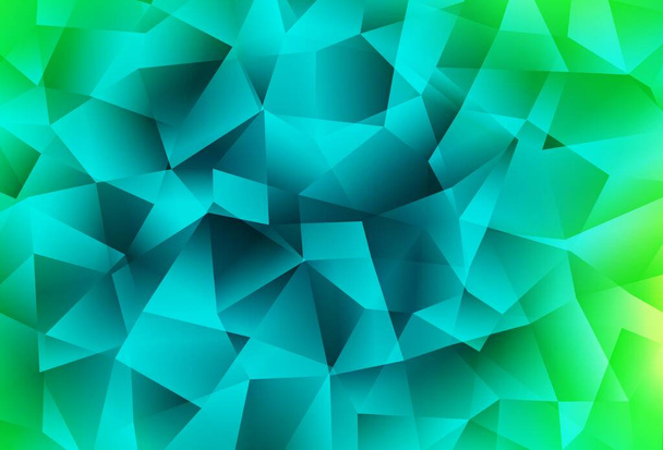 Light Green διάνυσμα τρίγωνο μωσαϊκό πρότυπο. Πολύχρωμη αφηρημένη απεικόνιση με τρίγωνα. Μια νέα υφή για την ιστοσελίδα σας. - Διάνυσμα, εικόνα
