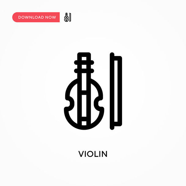 Violino Ícone vetorial simples. ilustração vetorial plana moderna e simples para web site ou aplicativo móvel - Vetor, Imagem