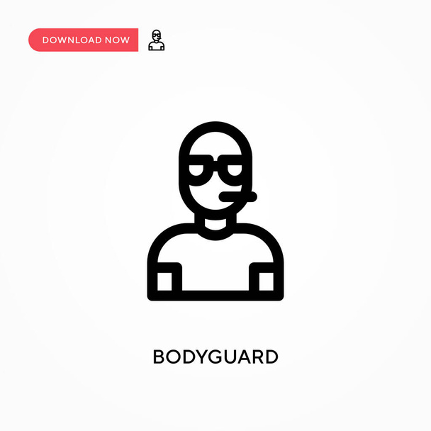 Bodyguard Einfaches Vektor-Symbol. Moderne, einfache flache Vektordarstellung für Website oder mobile App - Vektor, Bild